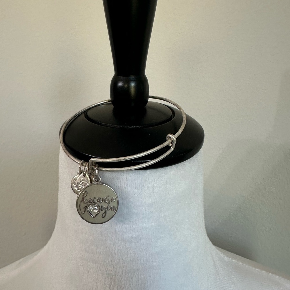Alex and Ani- Silver Charm Bangle Bracelet